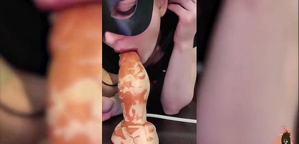  Big Boobs Babe Feet Jerk Off Dildo after College - Foot Fetish